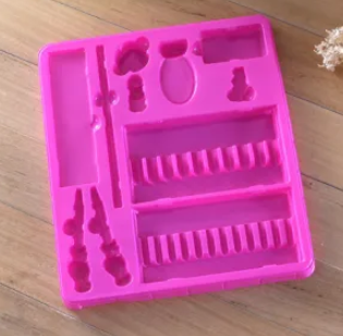Plastic tray and insert for Barbie Doll set