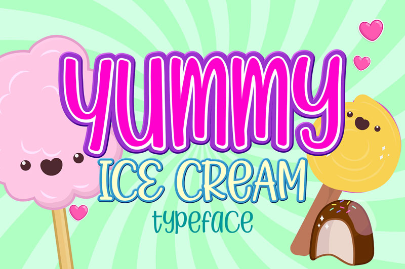 yummy-ice-cream-font