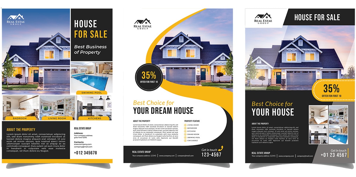 real estate marketing materials - brochures and Mailers