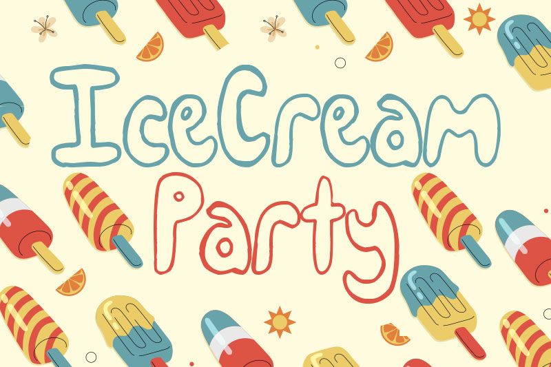 icecreamparty-ice-cream-font