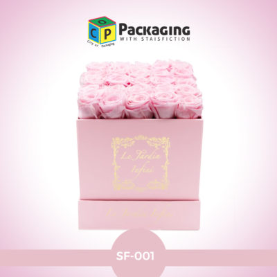 soft pink foil box